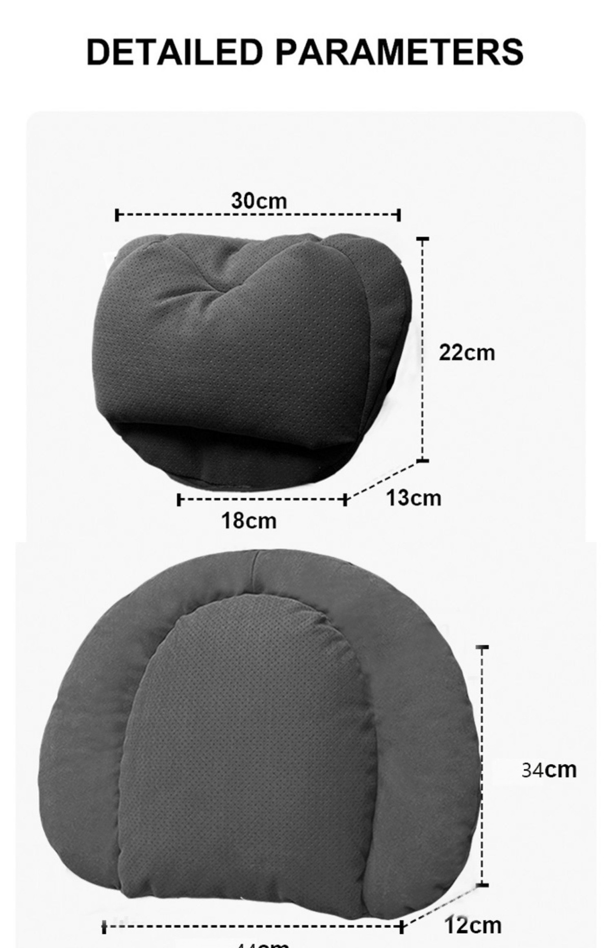 Auto Parts Car Headrest and Lumbar Support Set, Double-Layer Decompression Neck Pillow, High-End Car Cushion and Lumbar Support, Premium Quality