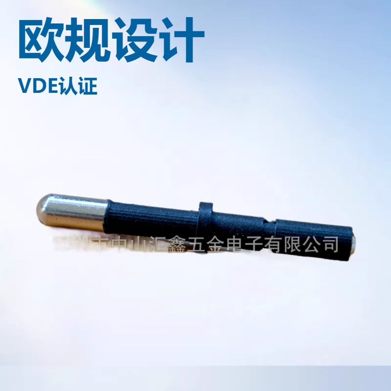 厂家生产欧规电源圆插头配件  欧式充电器五金插脚 支架  VDE火牛