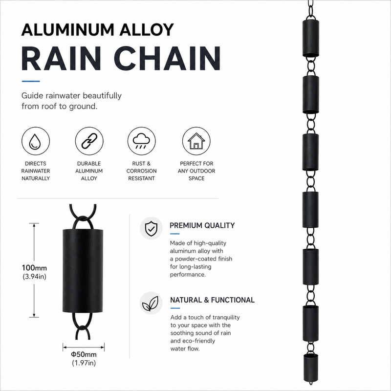 RainChain Rain Chain Chinese Courtyard Eaves Drainage Chain Homestay Gutter Diversion Chain Landscape Falling Chain RainChain Rain Chain Chinese Courtyard Eaves Drainage Chain Homestay Gutter Diversion Chain Landscape Falling Chain