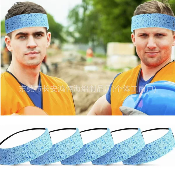 Wholesale sweat-absorbing hood padding, sports sweat-absorbing wood pulp sponge headband, headphone headband cellulose anti-slip sponge