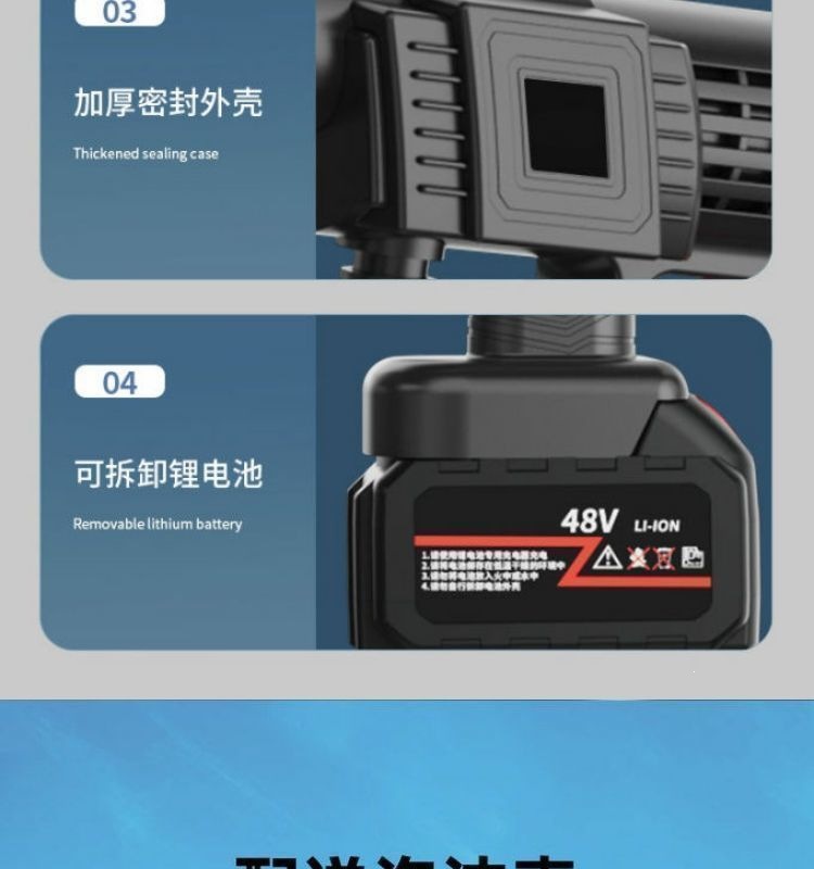 German wireless high-pressure car washer, high-power household water gun, lithium battery portable rechargeable car washer