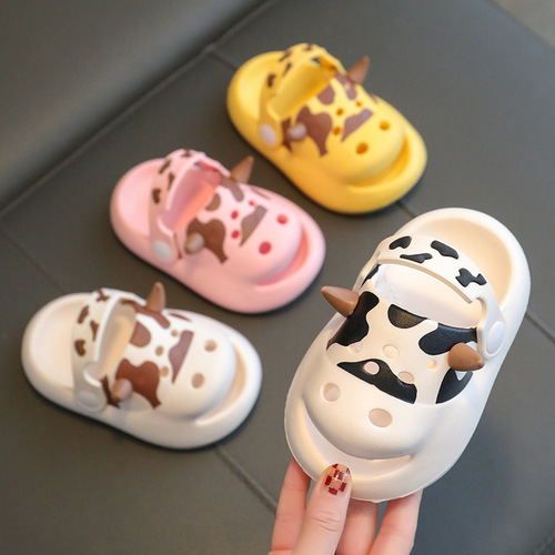 Children's slippers summer infants and toddlers cartoon milk clogs boys and girls home indoor non-slip baby slippers