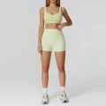 7028 bra + 7028 shorts—lime green