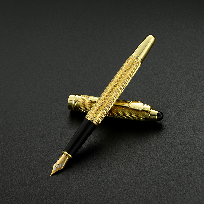 厂家批发金属26明尖钢笔商务成人书法练字墨囊墨水钢笔印制LOGO|ru
