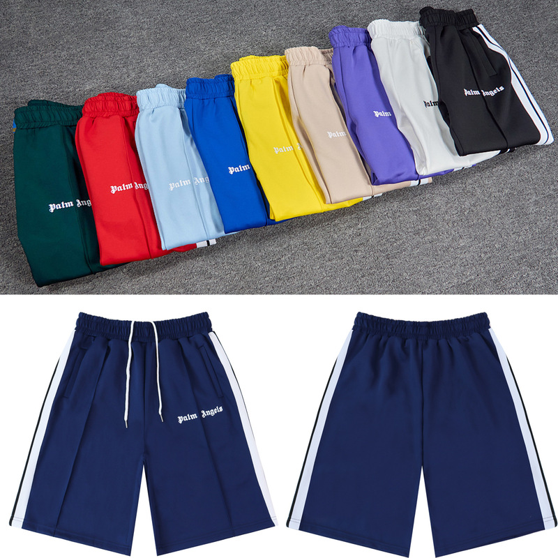 PALM ANGELS classic side stripe American retro fashion trendy loose versatile elastic casual shorts PALM ANGELS classic side stripe American retro fashion trendy loose versatile elastic casual shorts