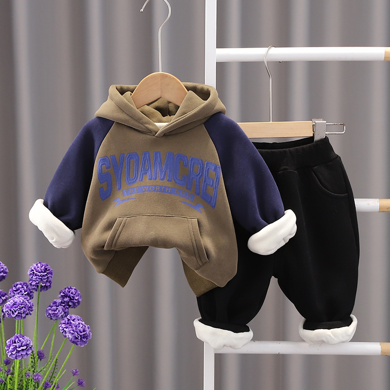 Letter Print Thick Khaki