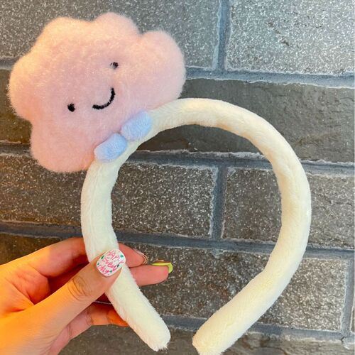 New Autumn and Winter Plush Cute Hairbands for Face Wash Broken Hair Girls Headbands Hair Accessories Cloud Smiley Face Hairbands Wholesale
