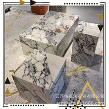 现代简约大象白水墨印象茶几地面飘窗台过门槛石台面桌面梯级