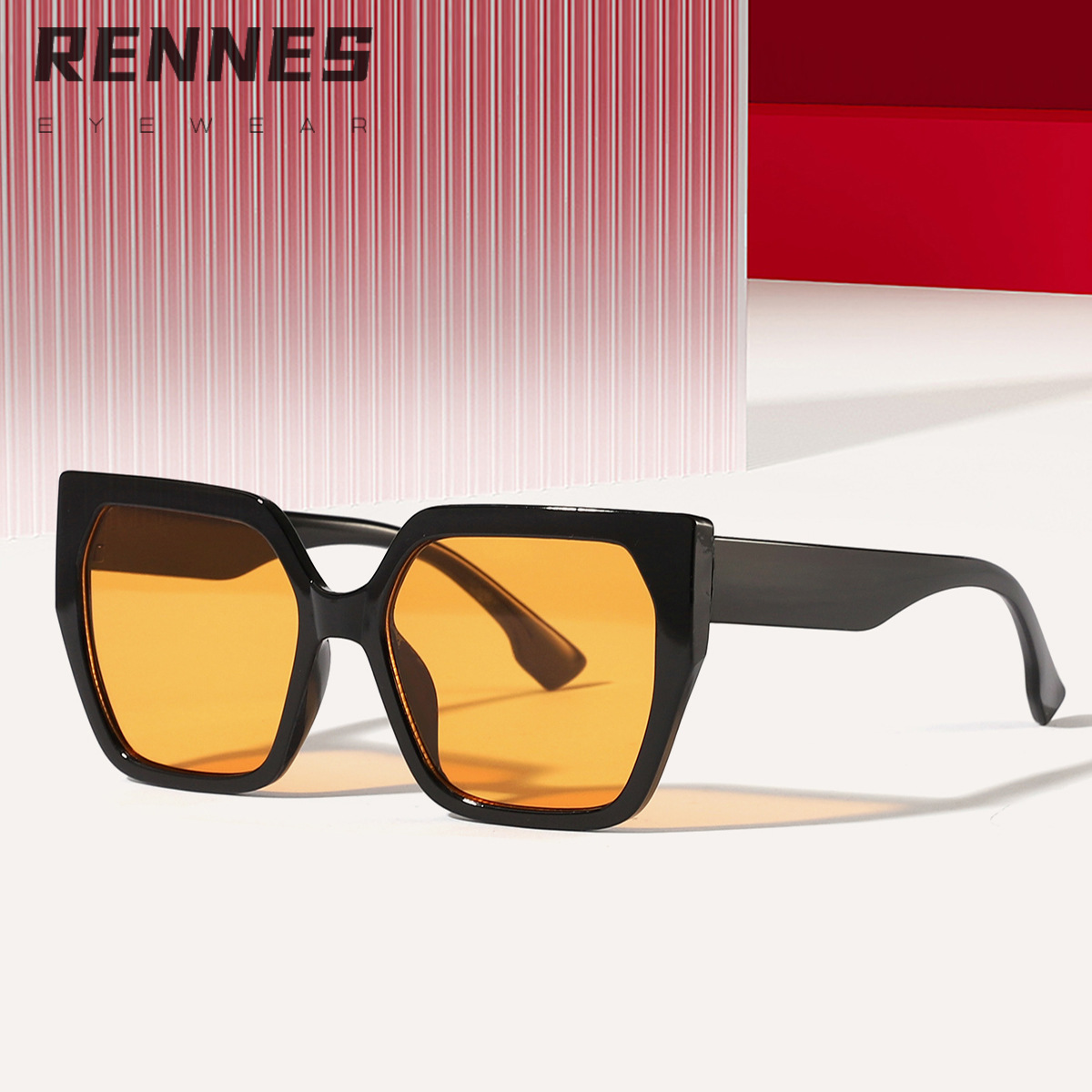Nuevas gafas de sol caja de gradiente ojos de gato sunglasses gafas de sol marrones europeas y americanas al por mayor uv400 comercio exterior