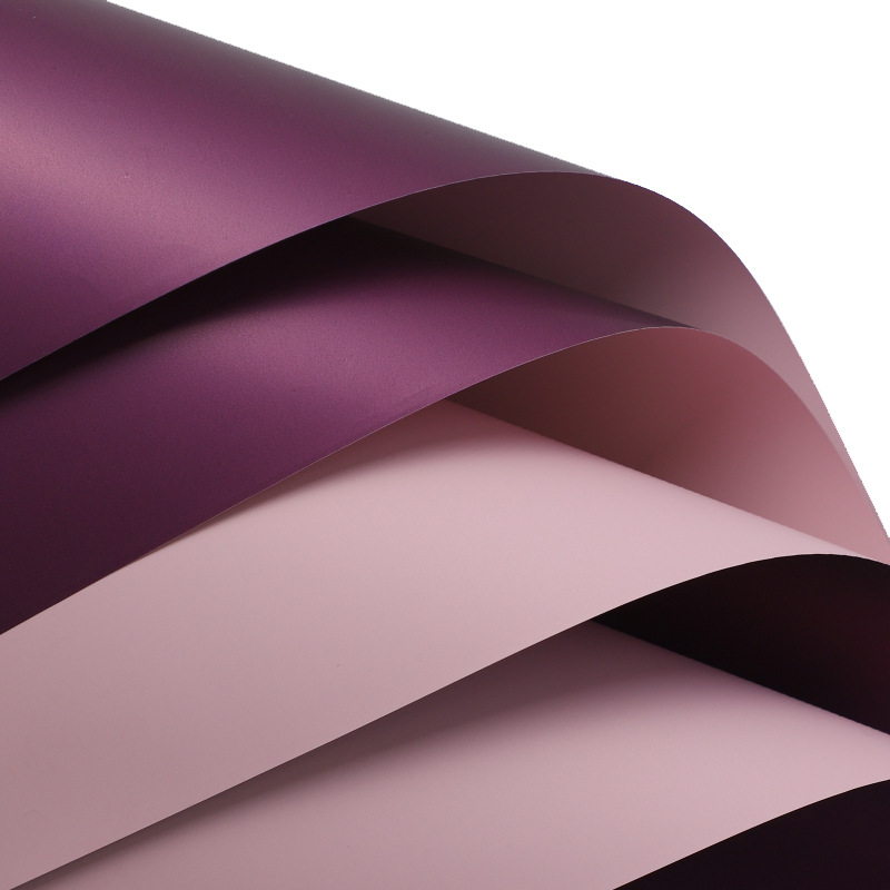 Siete colores cordier de dos colores papel de color sólido papel de oro de papel de oro lipa ramo de flores impermeable papel de envoltura de flores materiales de flores papel de embalaje de flores