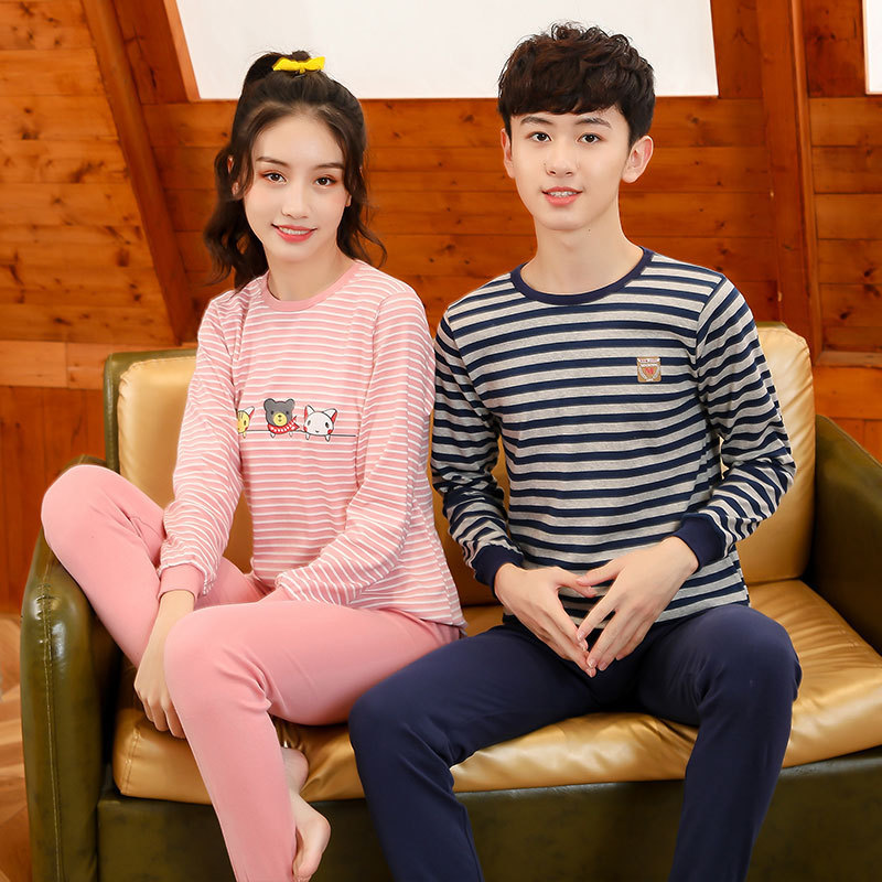 Autumn and Winter Youth new children's clothing middle and big children's autumn clothes long pants pure cotton thermal home underwear suit factory wholesale