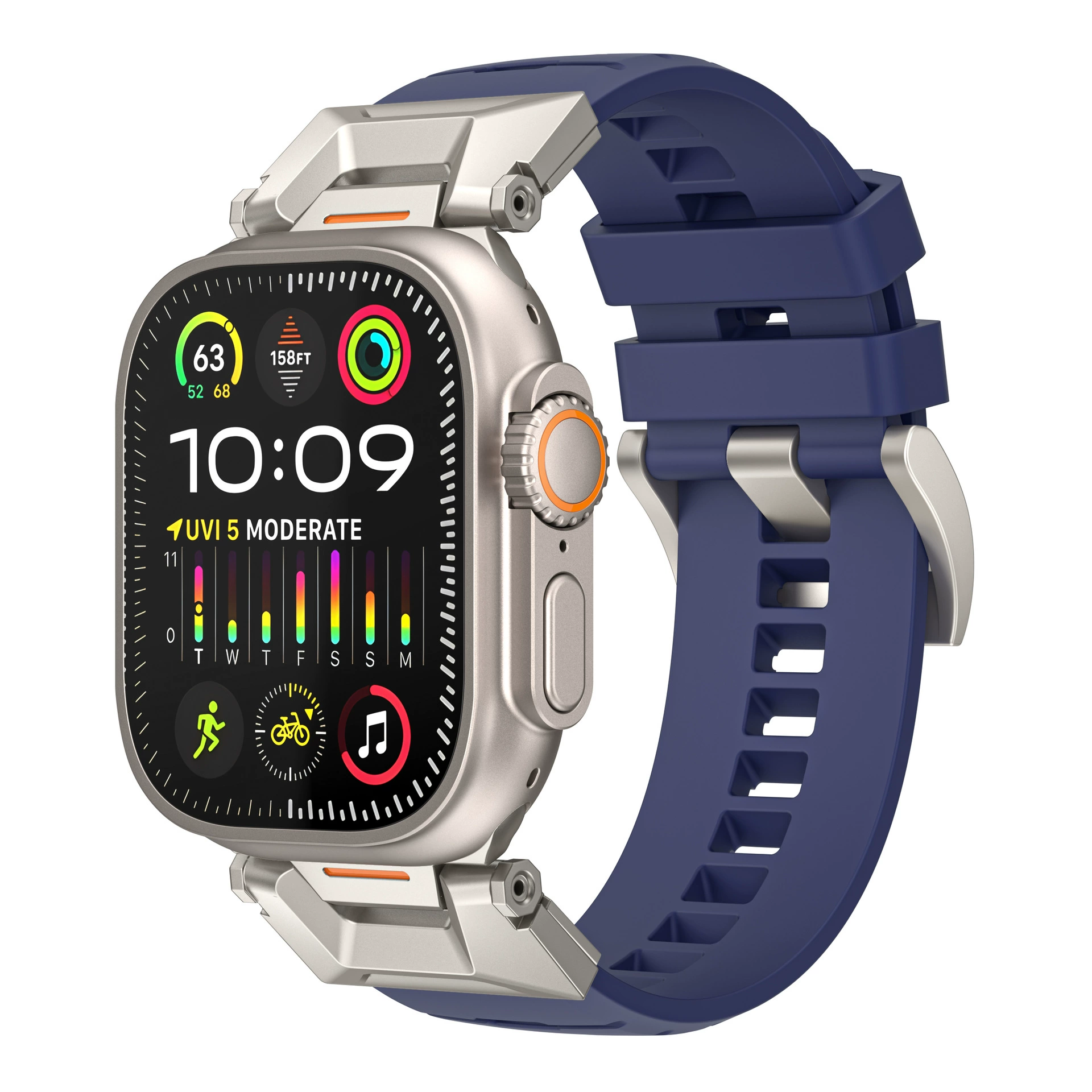 Подходит для ремешка Apple Watch 8-го поколения с фторкаучуковым ремешком и ремешка iWATCH9