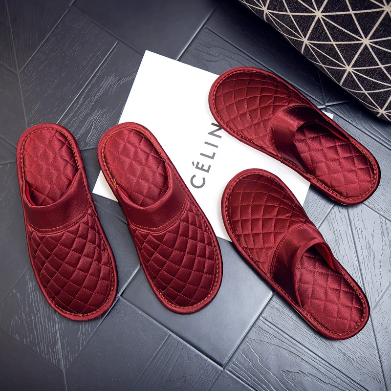 Хлопковые тапочки зимние теплые свадебные тапочки Свадебные праздничные мужские и женские домашние ярко-красные с фабрики прямая цельная доставка