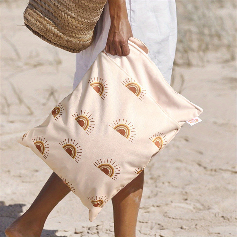 Cross-Border Hot-Selling Printed Hanging Bag Outdoor Play Seaside Beach Bag Waterproof Bag Multi-Functional Diaper Towel Cosmetics Bag
