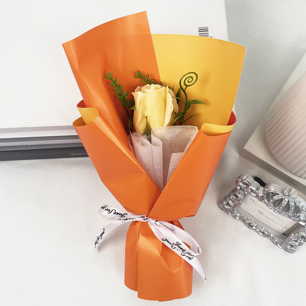 【오렌지】장미 1개