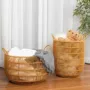 收纳手工编织仿藤编脏衣篓