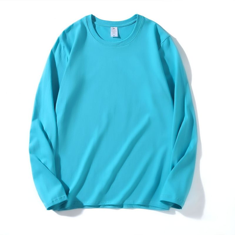 230g長袖Tシャツ メンズ 無地 丸首 ゆったり ベースレイヤー カルチャーシャツ インナー 作業服 カスタムプリントロゴ入り|undefined