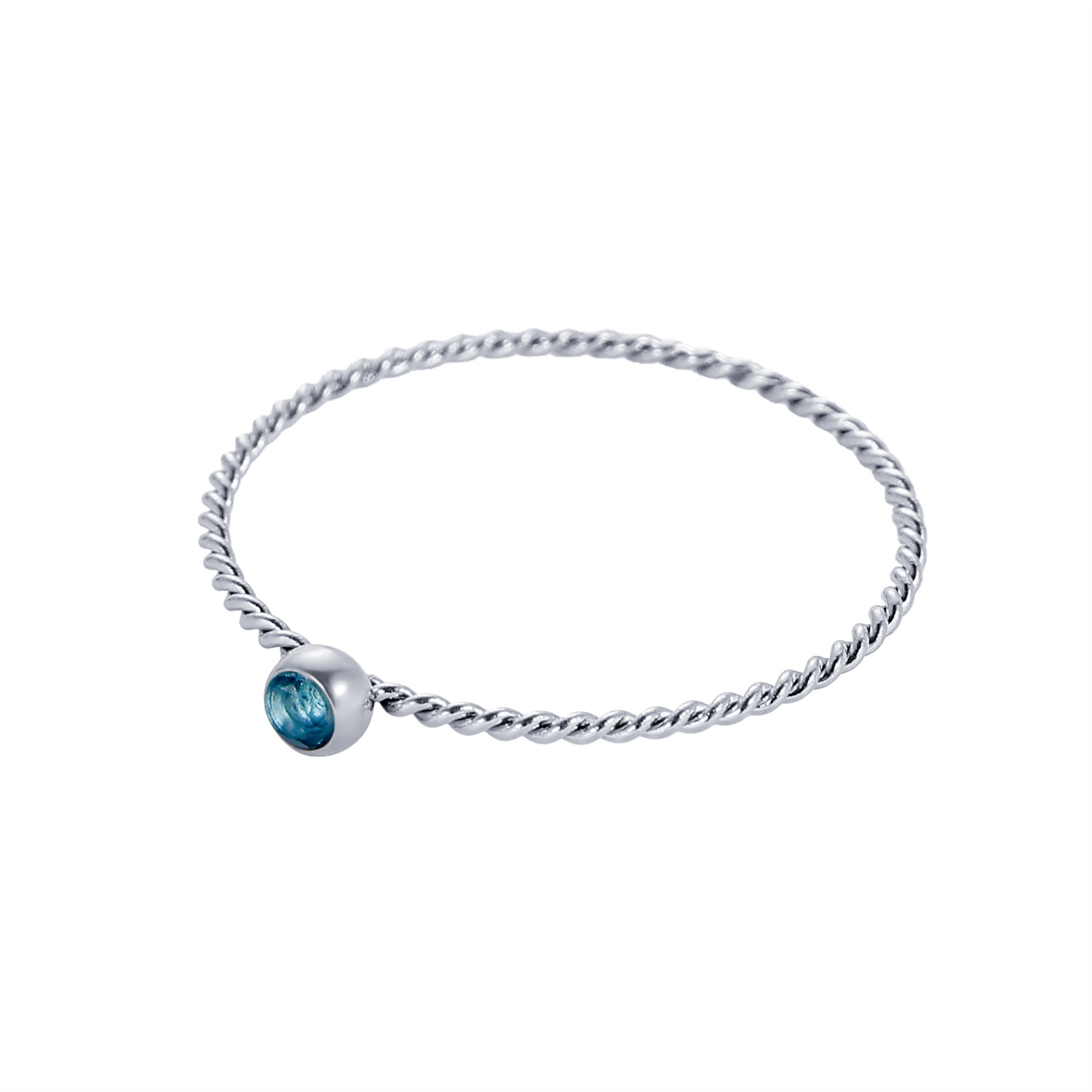 라이트 블루 스틸 링