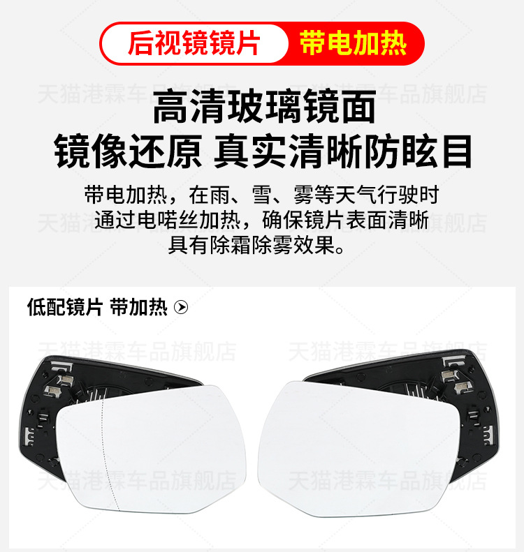 Suitable for Cadillac CT5 CT6 rearview mirror housing rear mirror rear cover mirror frame lens turn signal light bar