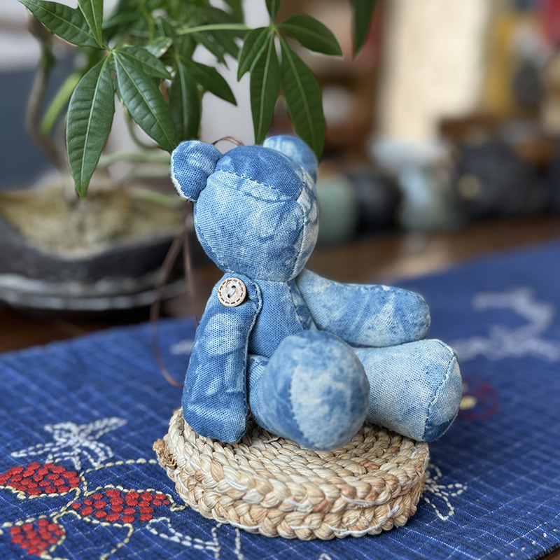 Nuevo oso muñeca muñeca Lu bordado tela de mosaico bolsas de juguete para niños productos acabados colgantes adornos de dibujos animados para el hogar oso