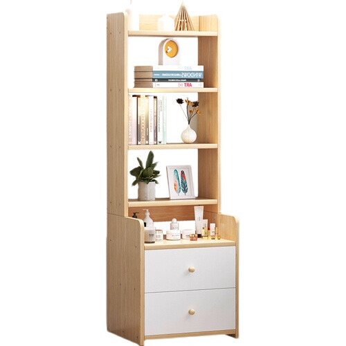 Wholesale modern minimalist bedside cabinet with bookshelf bedroom raised small storage cabinet shelf narrow cabinet simple cabinet storage