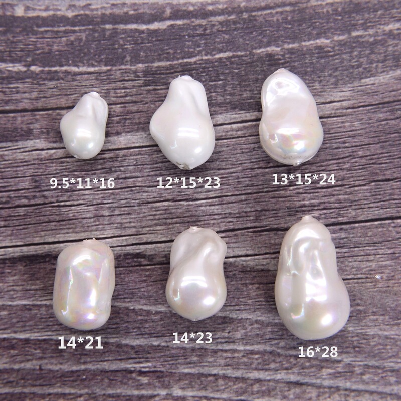 Straight Hole White Imitation Baroque Mermaid Special-Shaped Pearls DIY Jewelry Accessories Handmade Materials Imitation Shell Beads Glass Beads