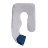 Crystal velvet hidden blue light gray double-single pillowcase