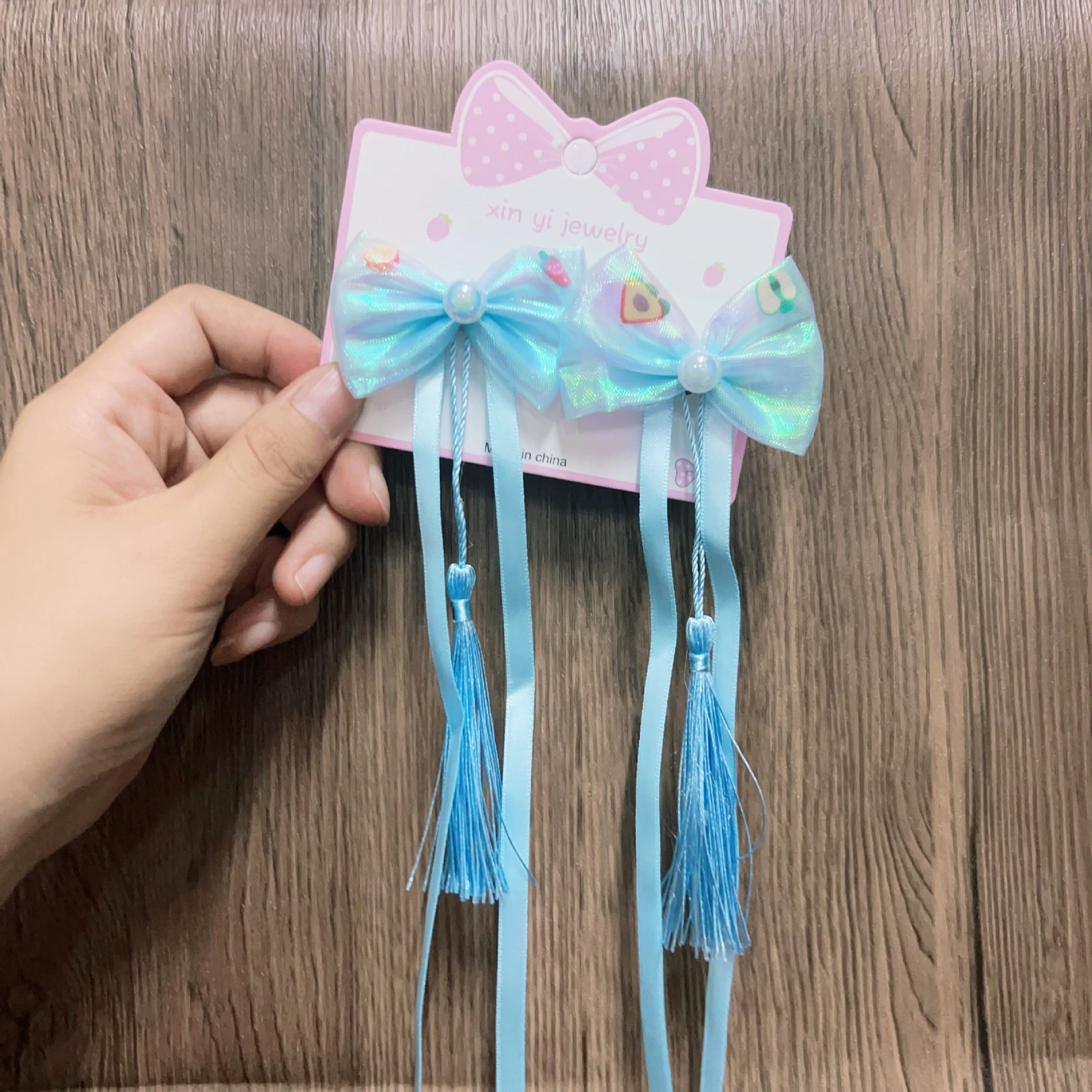 Niña hanfu estilo antiguo arco cinta de los niños horquilla púrpura Internet celebridad pequeña princesa horquilla niñas accesorios para el cabello