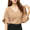 Shiffon summer sexy jacket, suitable for import, Korean style, V-neckline, with short sleeve