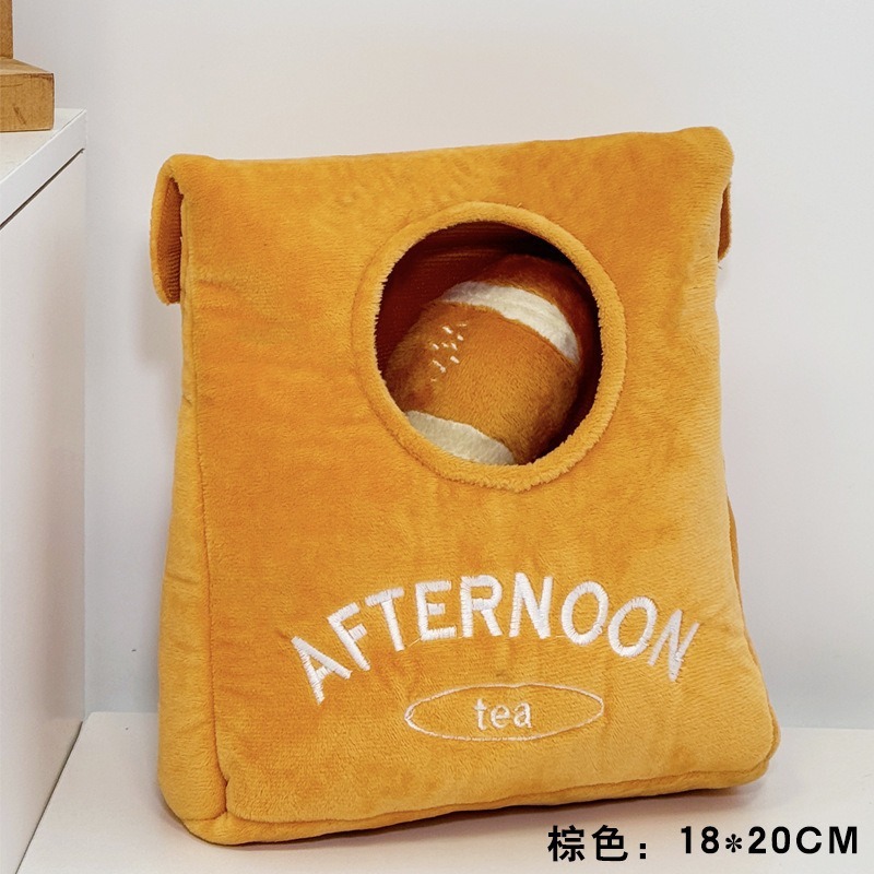 갈색 음식 가방