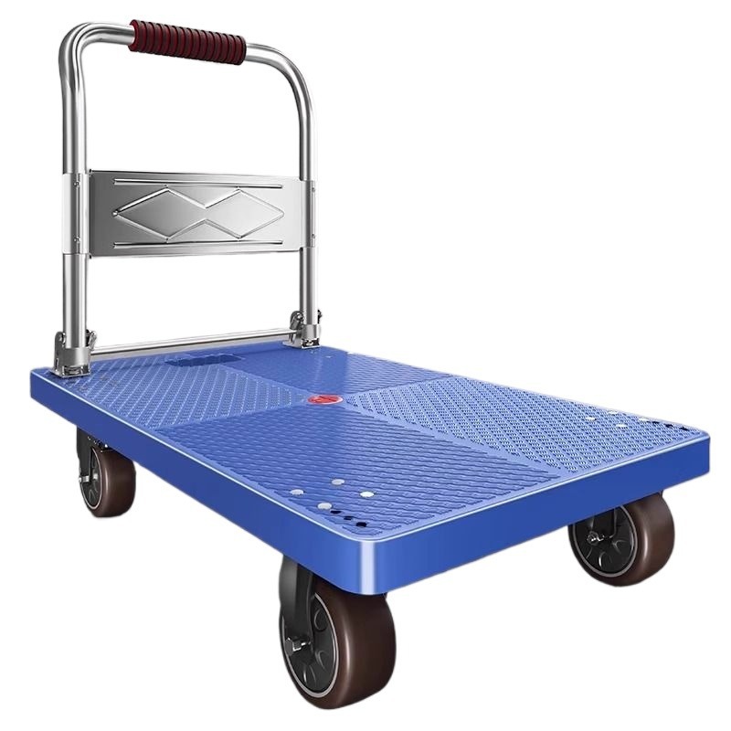 小推车拉货折叠轻便手推车家用静音快递超市便携搬运平板拖车拉车