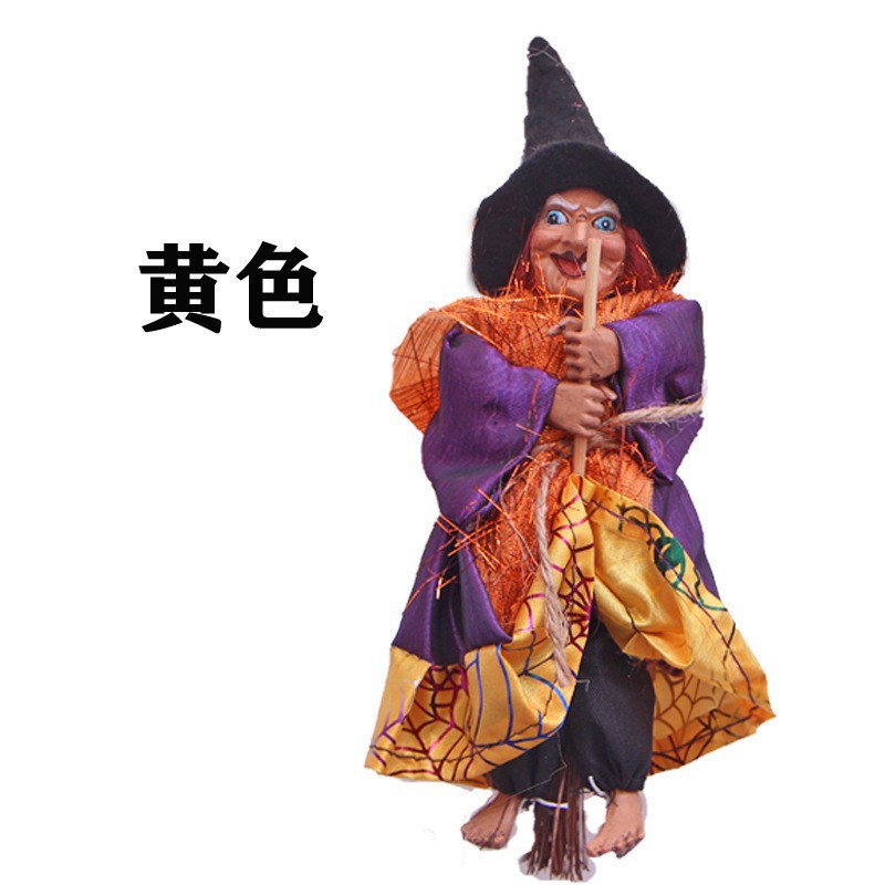 Halloween bruja colgante fantasma bar retro bruja colgante escobera decoración de la casa embrujada props decoración ktv
