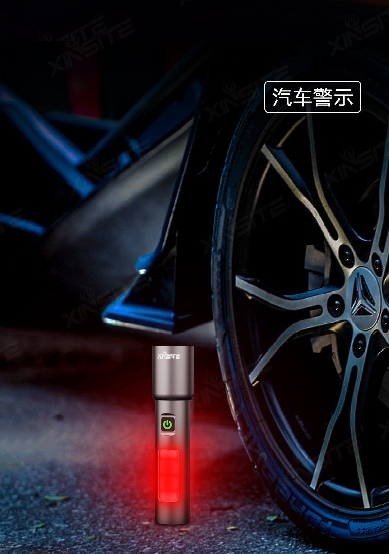 Cross-border new outdoor silver dragon flashlight multi-functional long-range lighting laser long-range working side lights