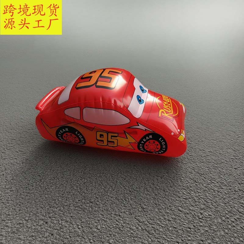 PVC inflatable toy cars, racing cars, cartoon-themed early education interactive toys for children, available for cross-border e-commerce, parent-child use, and cartoon-themed.