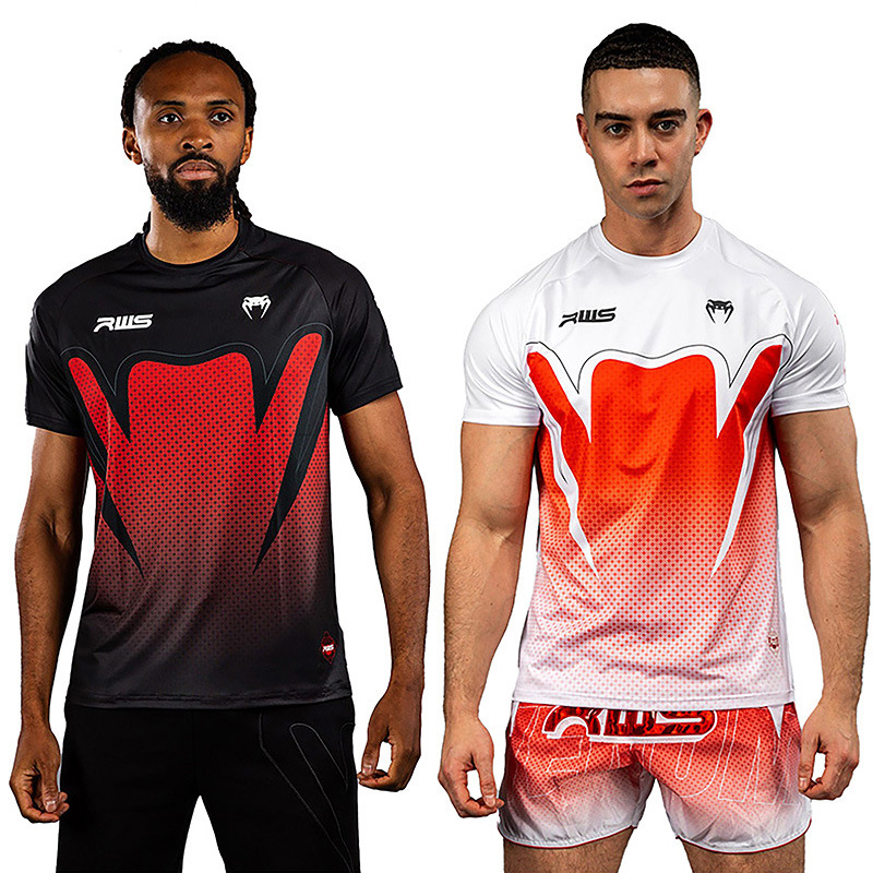 Boxing training, jiu-jitsu, anti-abrasion, high-elastic fitness, unisex, children's, tight-fitting PRO T-shirt for sanda and basketball