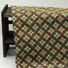 厂家批发复古小清新幸运草提花布料服装面料高档沙发桌布布料面料