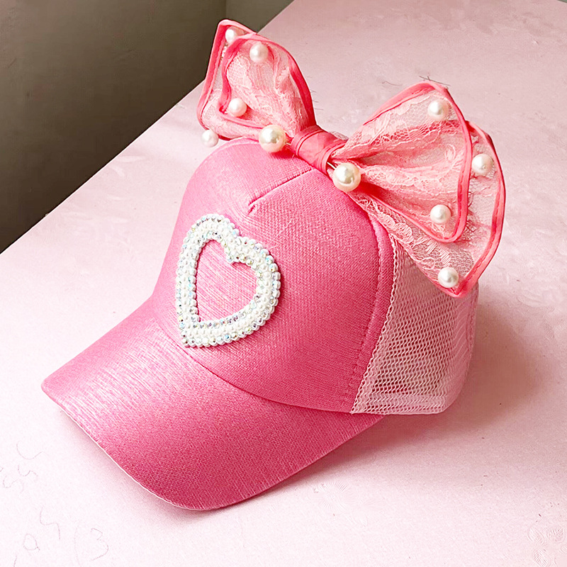 Children Unisex Simple Style Heart Shape Flat Eaves Baseball Cap display picture 7