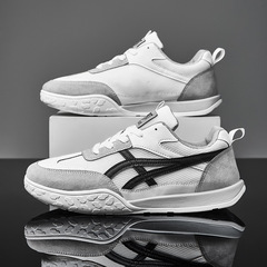 男士休閒鞋透氣百搭運動鞋男女同款潮流阿甘鞋飛織鞋