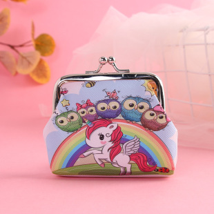 Iron buckle coin purse spot unicorn cartoon gift children coin shell bag factory direct supply