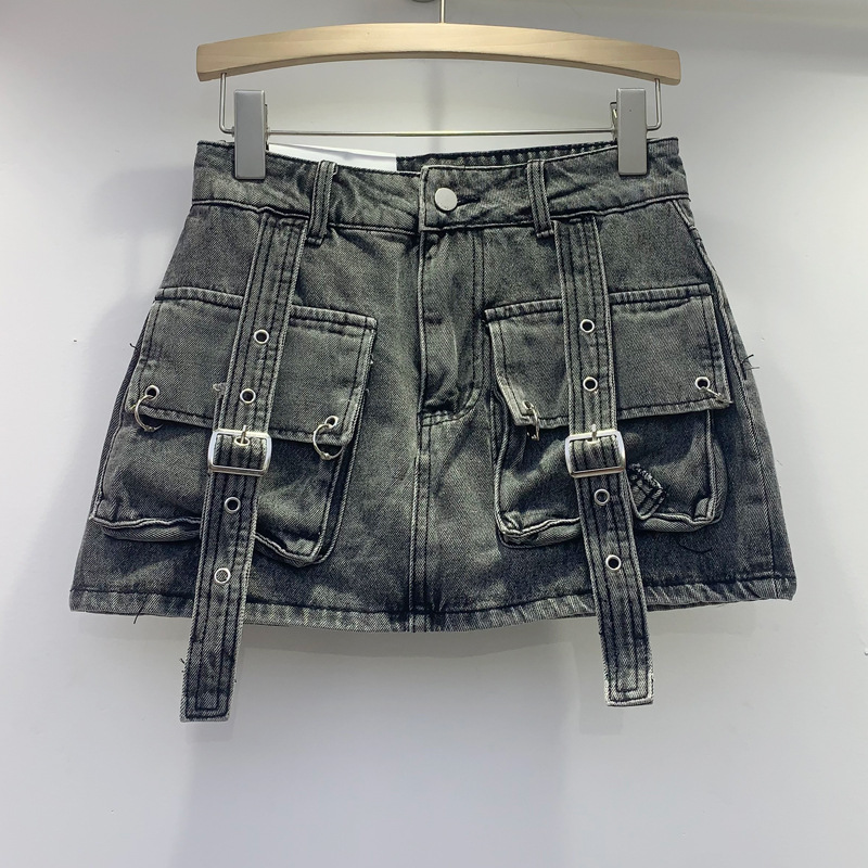 Summer, Spring Season Women's Gender Summer Spring Streetwear Solid Color Cotton Above Knee Skirts