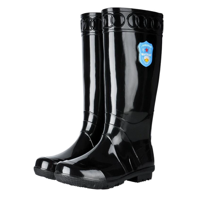 Шанхайский сапоги от дождя с высокой трубкой черный шеф-повар маслостойкий, кислотостойкий и щелочной, нескользящий, водонепроницаемый и износостойкий строительный участок