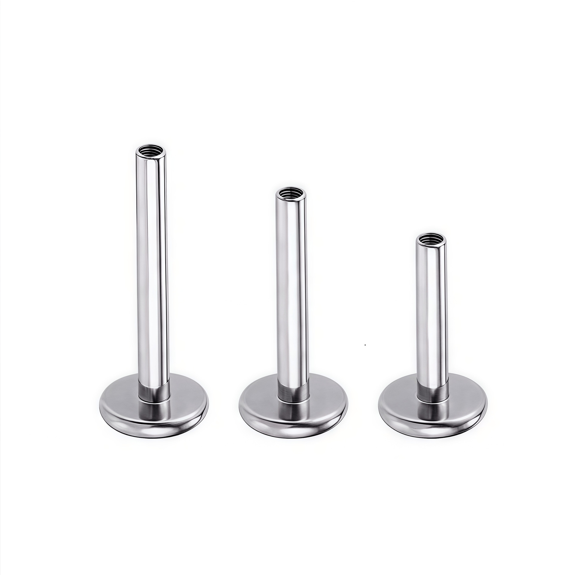 F136 Titanium Lip Nail 2.5mm Small Base Flat Back Labret Stud Inner Teeth Piercing Jewelry detail image 5