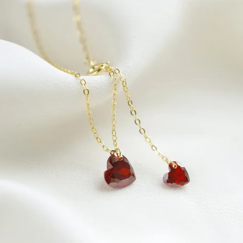 925 Sterling Silver Pendant Material Pendant Necklace Classification 925 Sterling Silver Cable Chain Heart Shape Pendant Necklace