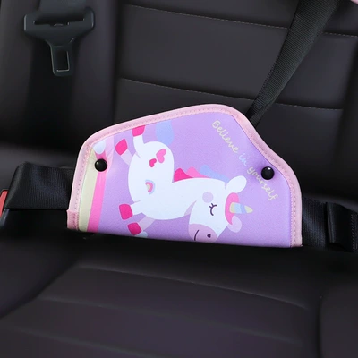 Anti-Neck Shoulder Cover, Seat belt shoulder pad - rainbow-unicorn-belly-protector