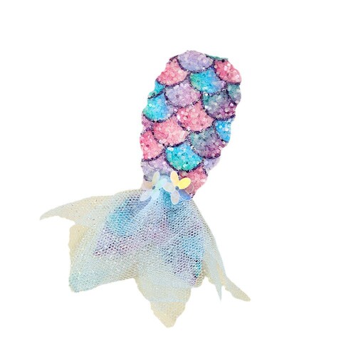 Children's cute mermaid sparkling bangs hair clip, BB clip for little girls, princess short hair clip, children's back hair ornament