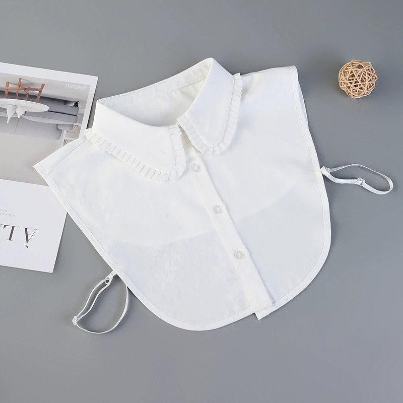 Поддельный воротник Белые бусины со стразами Женский осенне-зимний свитер Декоративный воротник рубашки Поддельная рубашка Поддельный воротник