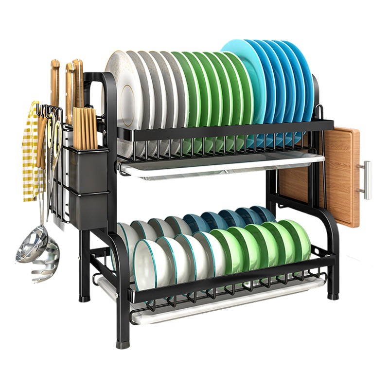 Plato de cocina transfronterizo estante de drenaje rack de almacenamiento vajilla para el hogar estante de drenaje suministros plato rack caja de almacenamiento