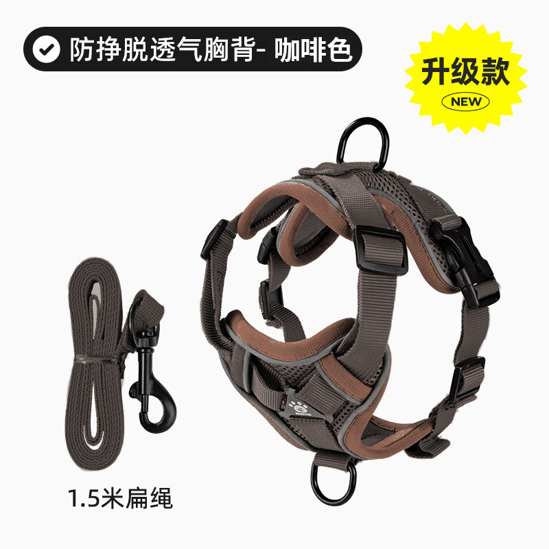 猫咪牵引绳防挣脱外出专用溜猫绳宠物背带链子可调节遛猫神器防丢|undefined
