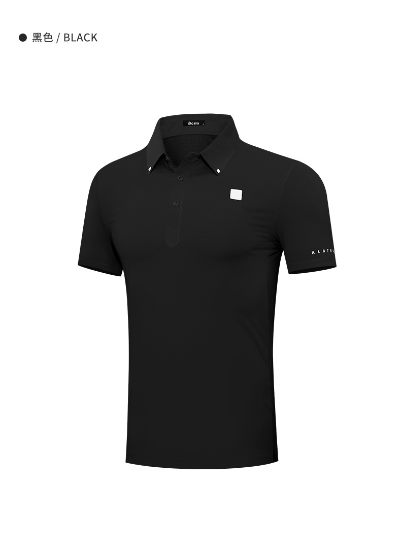 Áo phông thể thao nam ngắn tay chơi golf MMO EYES, chất liệu co giãn cao thoáng khí — M23YF002-Áo màu xanh lá cây, M23YF005-Áo màu xám, M23YF004-Áo màu đen, M23YF005-Áo màu trắng chi tiết 48