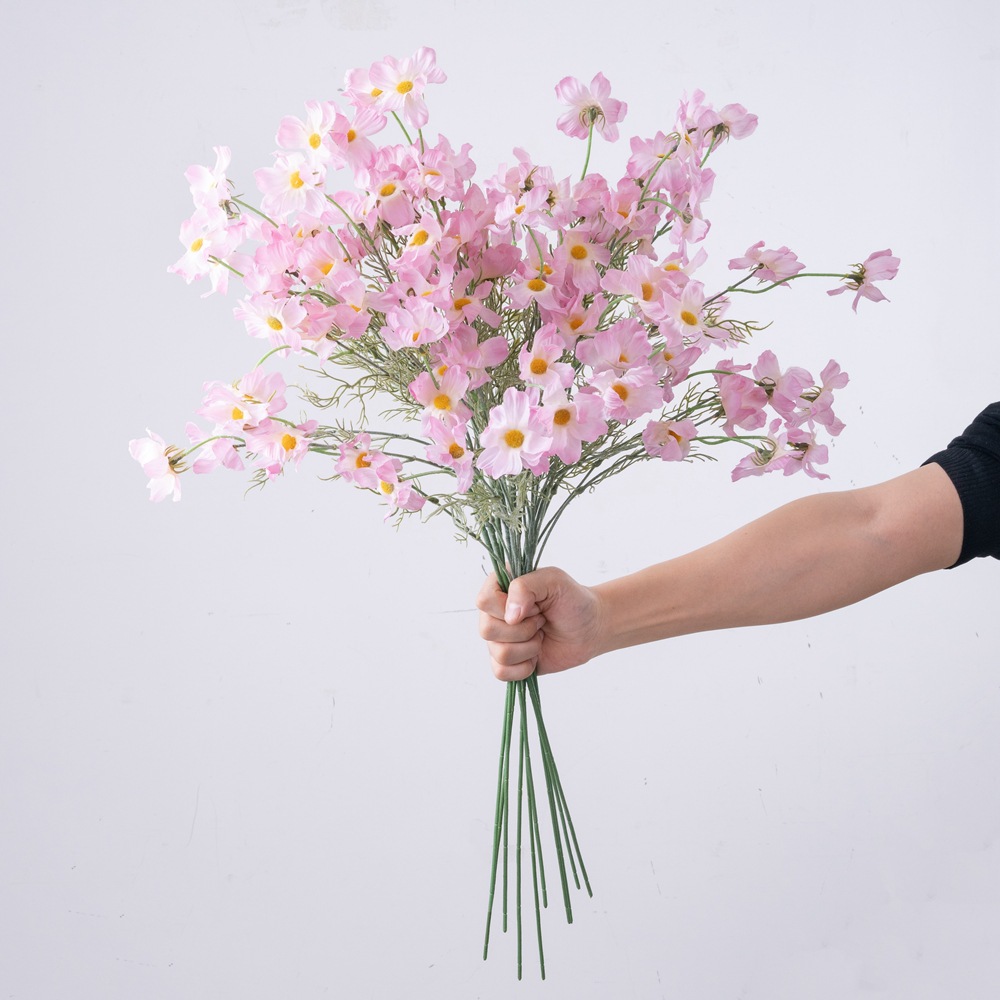 10-head Gesang flower cosmos manufacturer wholesale chrysanthemum artificial flower foreign trade home decoration wedding artificial flower DY-435